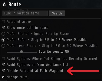 Disable autopilot at each waypoint