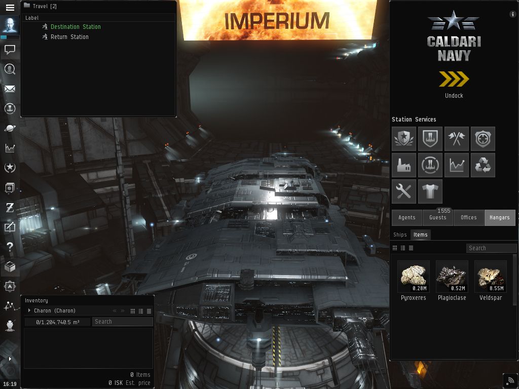 TinyMiner Warp to Zero Hauler ready to start in station - Click to view at Full Size! TinyMiner Warp to Zero Hauler ready to start in station - Click to view at Full Size!